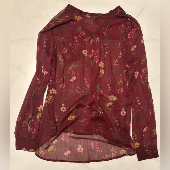 Kut women’s sheer button up floral top. - Picture 2 of 3